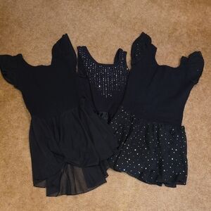 Set Of 3 Black Dance Outfits